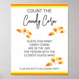 Halloween Game Count Candy corn Party Poster