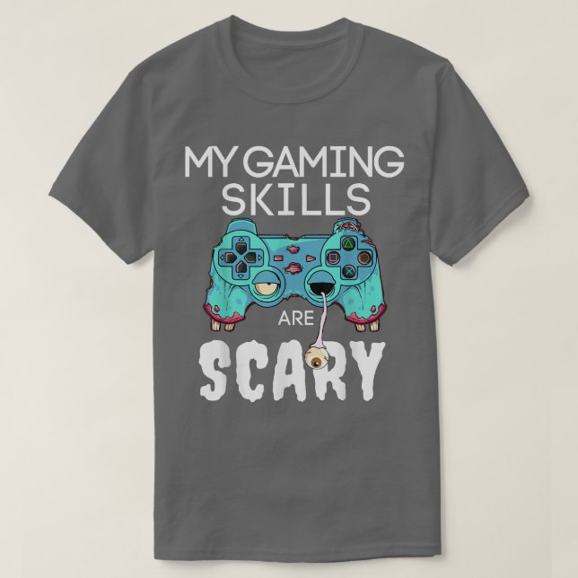 Halloween Gamer Skeleton Zombie Ghost Controller B T Shirt (Design framsida)