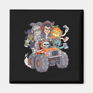 Halloween Gamer Skeleton Zombie Monster Lastbil Bo Magnet