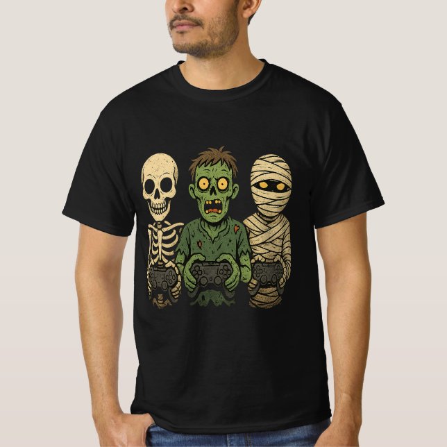 Halloween Gamer Squad T-Shirt (Framsida)
