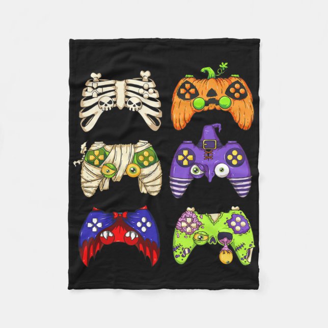 Halloween Gaming Controller Manar Boys Kids Gamer  Fleecefilt (Framsidan)