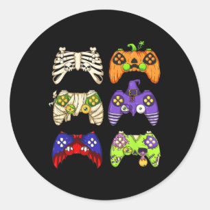 Halloween Gaming Controller Manar Boys Kids Gamer Runt Klistermärke