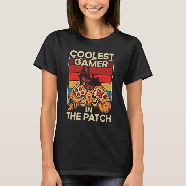 Halloween Gaming Halloween Gamer Spooky Video Game T Shirt (Framsida)