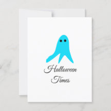 Halloween gånger blå spök skissartad handritad fal