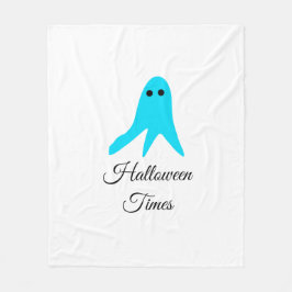 Halloween gånger blå spökklocka, handdragen fil fleecefilt