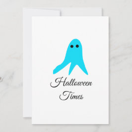 Halloween gånger blå spökklocka, handdragen fil inbjudningar