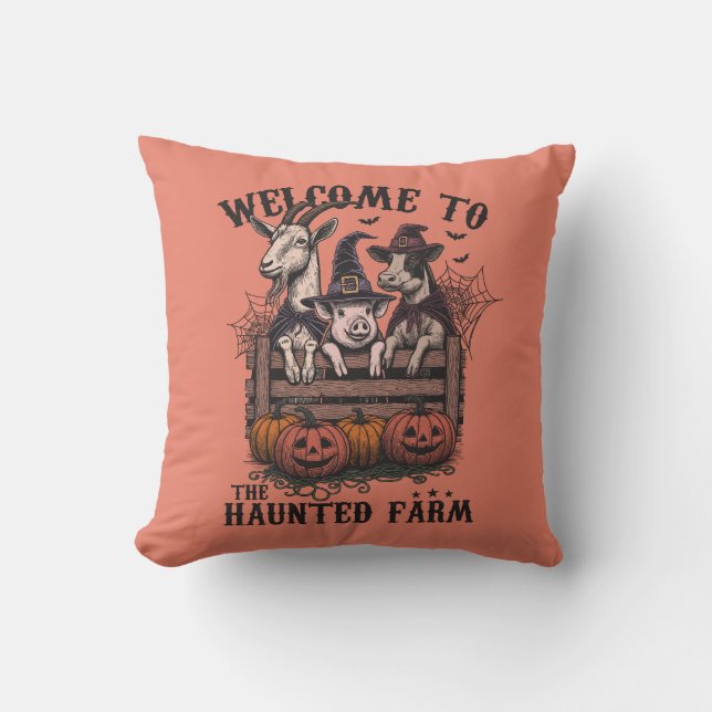 Halloween gårdsdjur  kudde (Framsida)