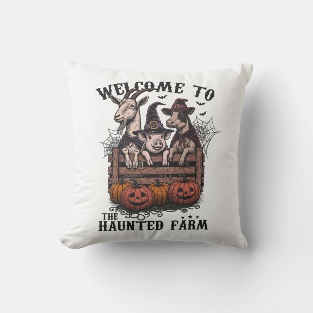 Halloween gårdsdjur  kudde (Framsida)