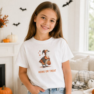 Halloween-Gås Honka eller Bus Girl T Shirt
