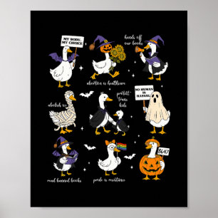 Halloween Gås Subtila Motstå Trump Liberal Feminis Poster