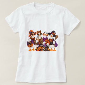 Halloween gås trupp dräkt häxiga gäss läskiga t shirt