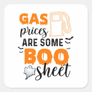 Halloween-gaspriserna är en Boo-födelsedag Fyrkantigt Klistermärke
