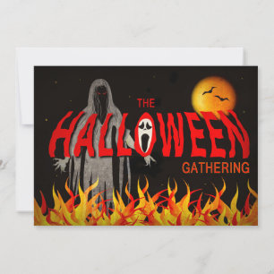 Halloween Gathering Scary Party Inbjudningar