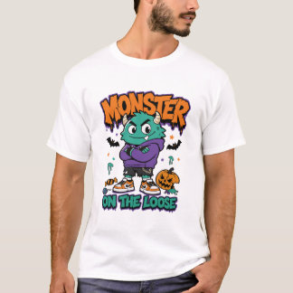 Halloween-gatuvarelse Monster I Loppet T Shirt