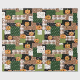 Halloween-gåva som omsluter pappert lappverk presentpapper