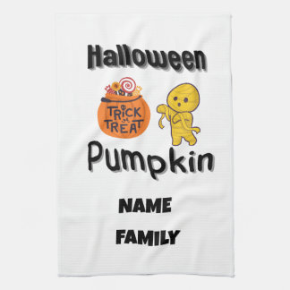 Halloween-gåvor till köksfamilj av personlig kökshandduk