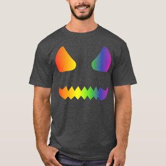 Halloween Gay Lesbisks Pride Pumpkin Ansikte LGBTQ T Shirt