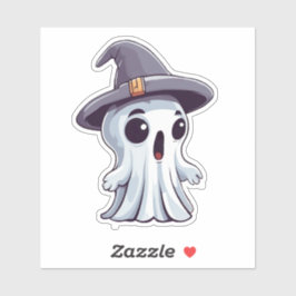 Halloween: Geist mit Hut -  Klistermärken