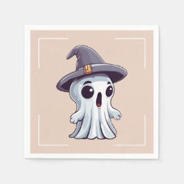 Halloween: Geist mit Hut -  Pappersservett