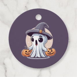 Halloween: Geist mit Kürbissen -  Gåvor Etiketter