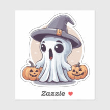 Halloween: Geist mit Kürbissen - 