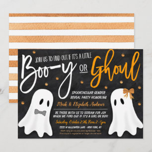 Halloween-Gender-avslöjande Ghost-inbjudan Inbjudningar