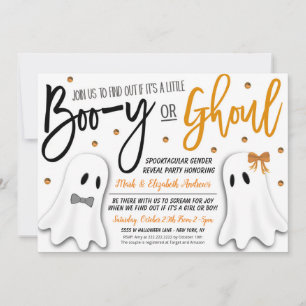 Halloween-Gender-avslöjande Ghost-inbjudan Inbjudningar