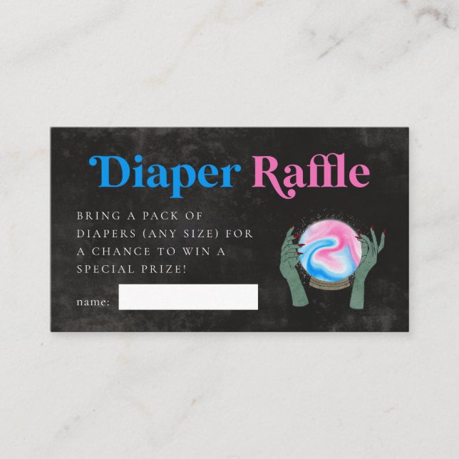 Halloween-Gender Diaper Raffle Biljett Tilläggskort (Framsida)