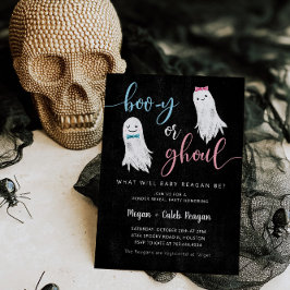 Halloween-Gender-inbjudan | Booy eller Ghoul Inbjudningar