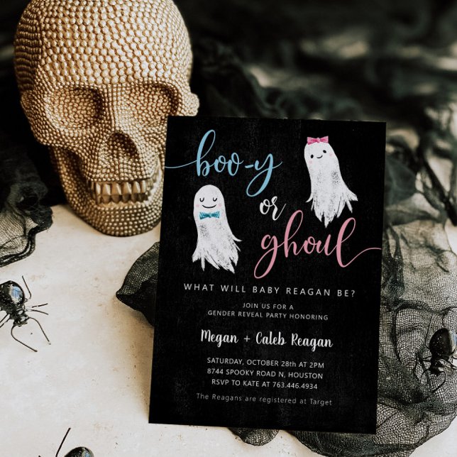 Halloween-Gender-inbjudan | Booy eller Ghoul Inbjudningar (Skapare uppladdad)