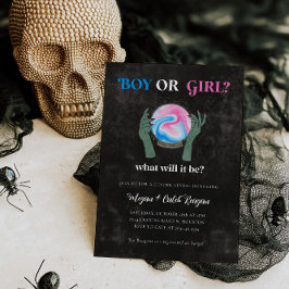 Halloween-Gender-inbjudan | Crystal Boll Inbjudningar