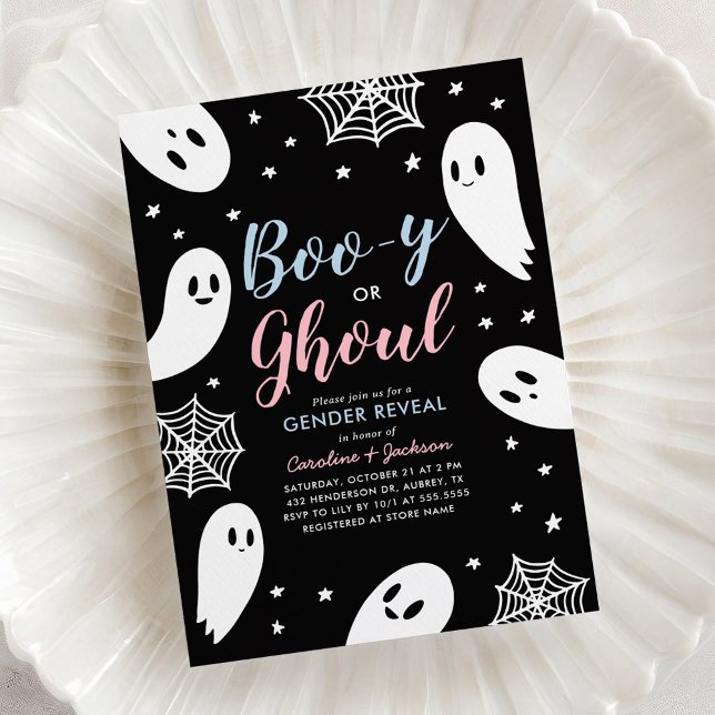Halloween Gender Reveal Inbjudningar (Skapare uppladdad)