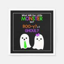Halloween Gender Reveal Papper Napkins
