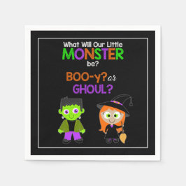 Halloween Gender Reveal Papper Napkins Pappersservett