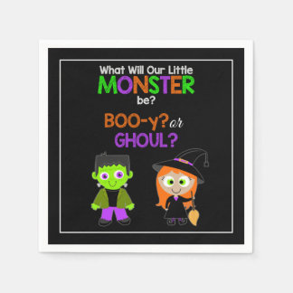 Halloween Gender Reveal Papper Napkins Pappersservett