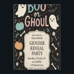 Halloween Gender Reveal Party Inbjudningar<br><div class="desc">Gå med oss för en roligt och pookykväll för att fira det stora avslöjandet! Njut av söta dekorationer från Halloween och det spännande ögonblicket när vi får reda på om det är en "Boo" eller en "Ghoul"!</div>