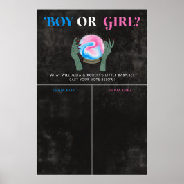 Halloween Gender Reveal-signering Poster