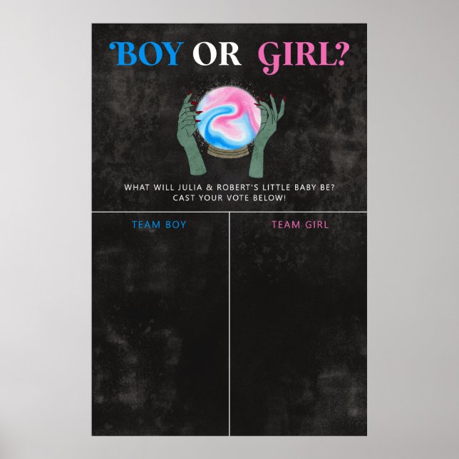Halloween Gender Reveal-signering Poster (Framsidan)