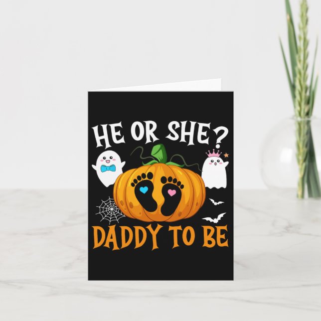 Halloween-Genderna avslöjar att han eller hon är e Kort (Framsida)