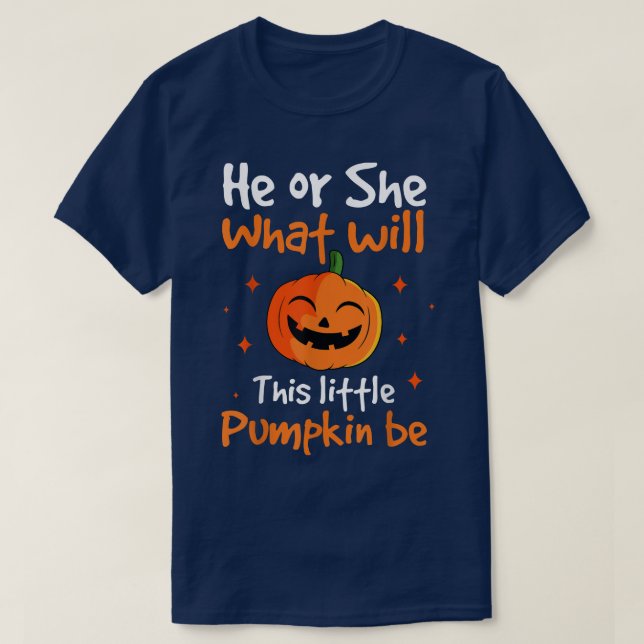 Halloween-Genderna avslöjar att han eller hon visa T Shirt (Design framsida)