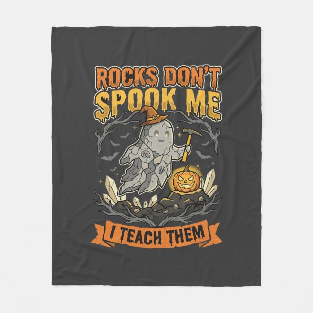 Halloween Geologist Lärarskräck Fleecefilt (Framsidan)
