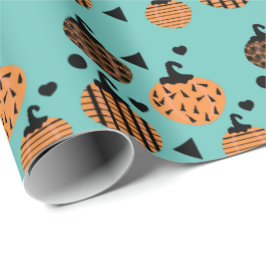 Halloween Geometrisk Konfetti Pumpa Presentpapper