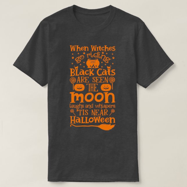 Halloween ger ut när vittnen går Riding och B T Shirt (Design framsida)