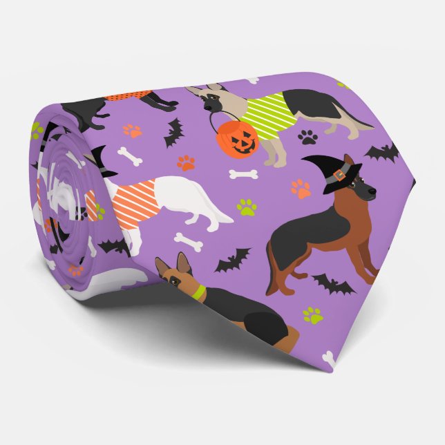 Halloween German Shepherd Neck Tie Slips (Rullad)
