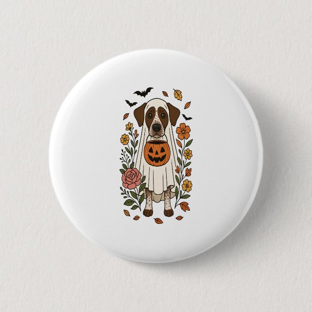 Halloween German Shorthar Pointer Knapp (Framsida)