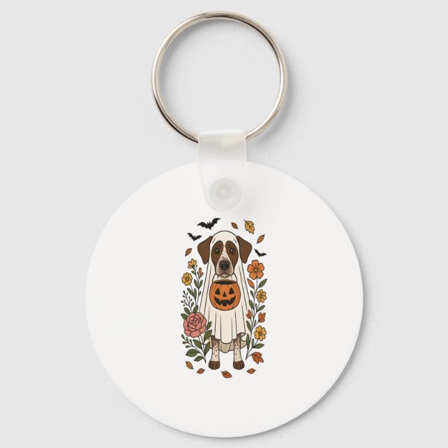 Halloween German Shorthar Pointer Nyckelring (Framsida)