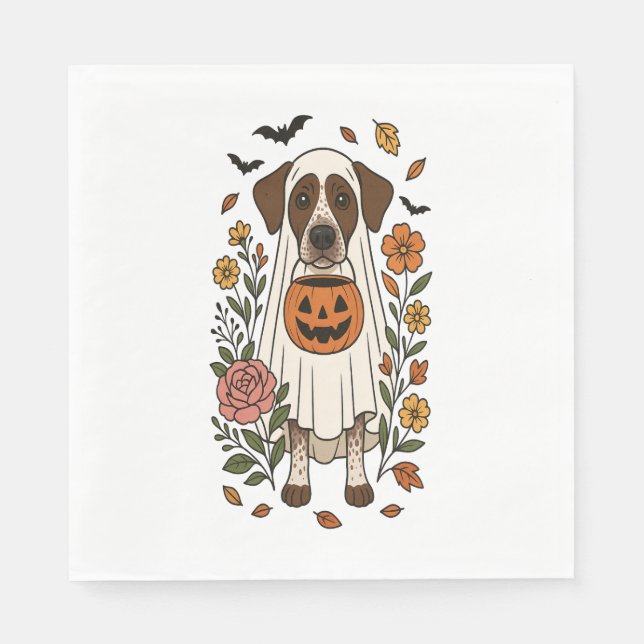Halloween German Shorthar Pointer Pappersservett (Framsidan)