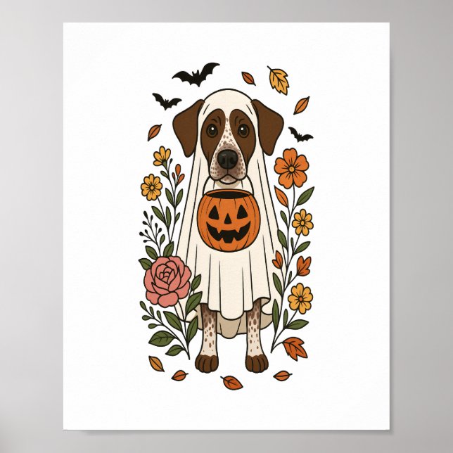 Halloween German Shorthar Pointer Poster (Framsidan)