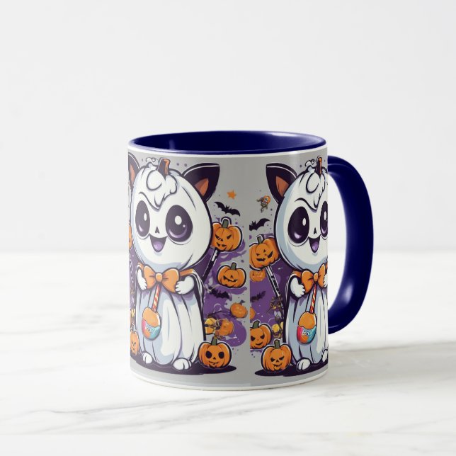 Halloween Ghoarly Pumpkin Cat Mugg (Framsida höger)