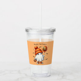 Halloween Ghost Acrylic Tumbler Take Away Mugg